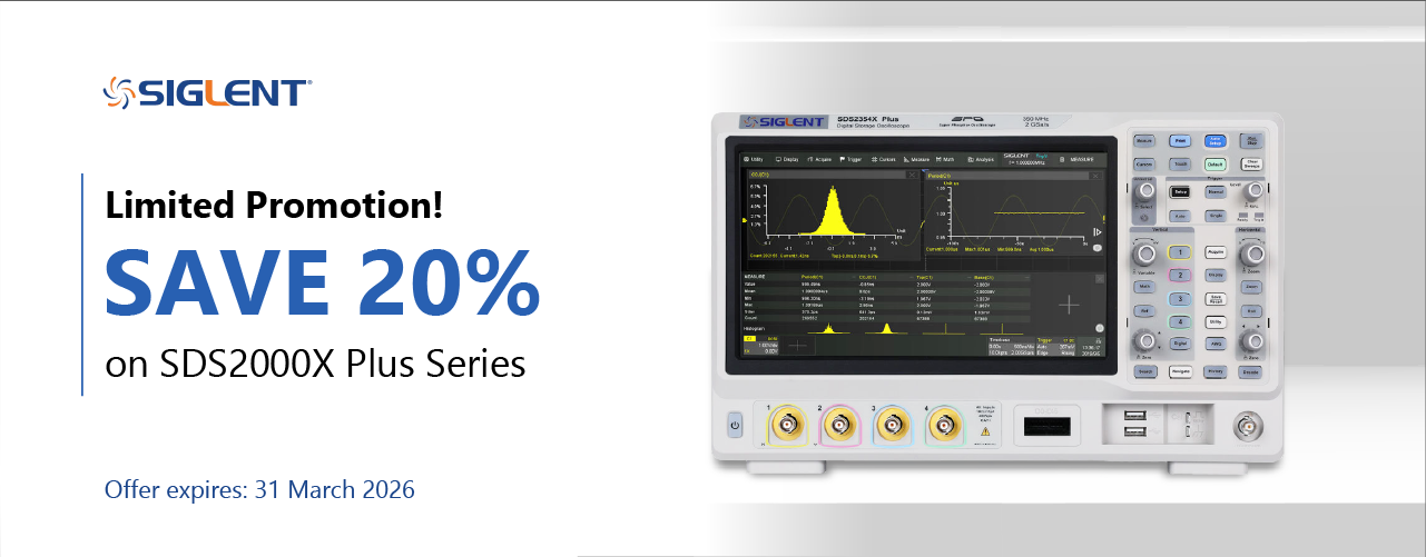 Siglent SDS2000X Plus: 20% Promo