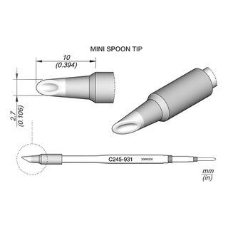 JBC C245-931 Solder Depot Tip 2.7 mm Spoon