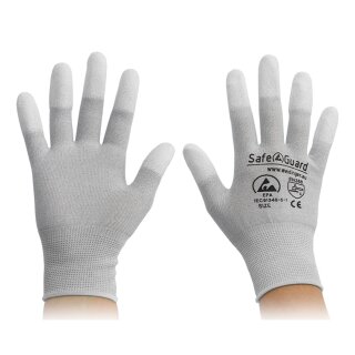 SafeGuard ESD-Handschuhe mit beschichteten Fingerkuppen L
