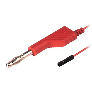 Hirschmann MAL N 4-0.64 RT Measuring Lead with Banana Plug for 0.64mm System. 1.00m Red