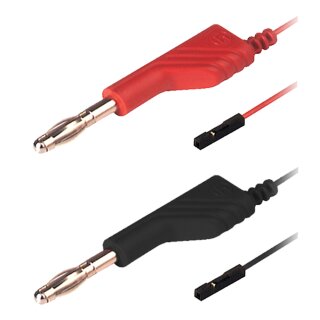 Hirschmann MAL N 4-0.64 Measuring Lead with Banana Plug for 0.64mm System. 1.00m Pair Red/Black