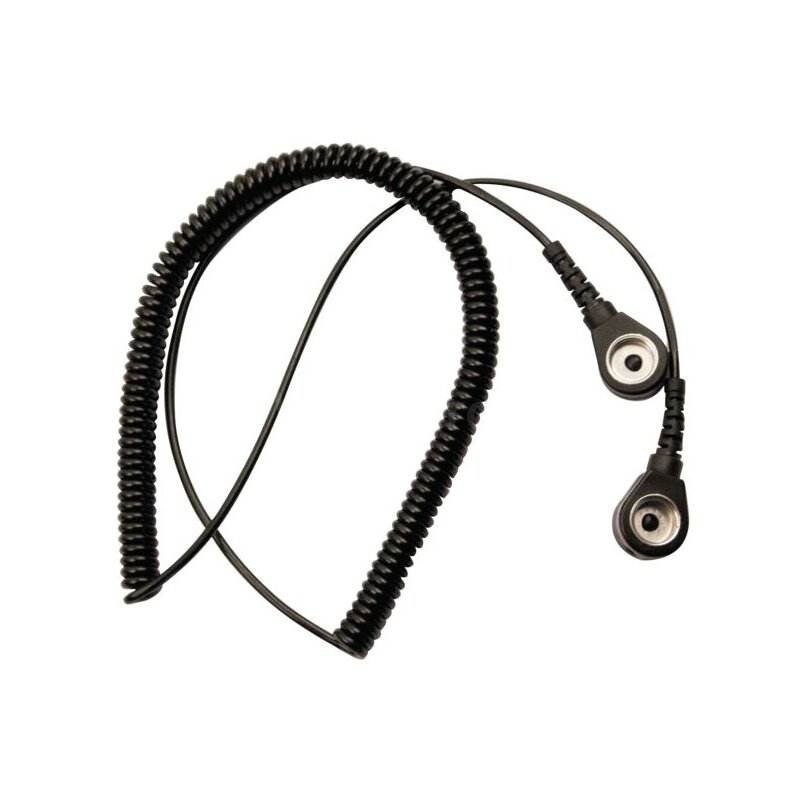 Quadrios ESD-Erdungskabel 1.80m Klemme, Druckknopf 10 mm