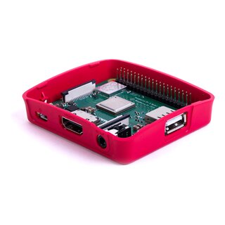 Offizielles Raspberry Pi 3 A+ Gehuse rot/wei