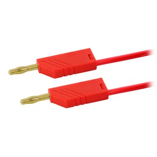 Hirschmann MLN 25/2,5 AU RT Measuring Lead 2.5mm gold-plated 0.25m Red
