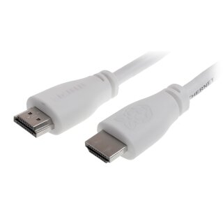 Offizielles Raspberry Pi 3 HDMI Kabel 1,0m weiß