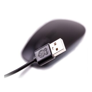 Offizielle Raspberry Pi Maus schwarz/grau