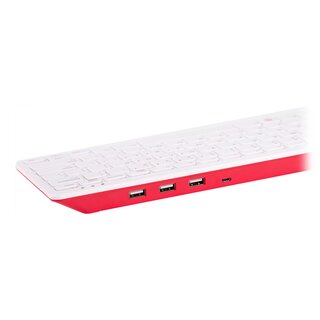 Offizielle Raspberry Pi Tastatur mit USB-Hub schwarz/grau (DE)