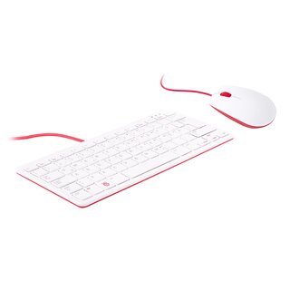 Offizielle Raspberry Pi Tastatur/Maus-Kombination rot/wei (DE)