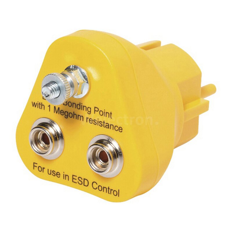 SafeGuard ESD Grounding Plug, 2x Snap, 1x Screw Terminal, 12.90 &euro
