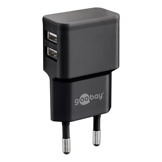 Goobay 44951 Wall Power Supply Dual USB 5V/2.4A