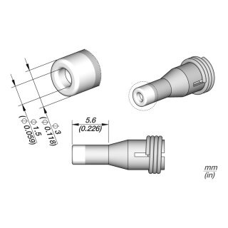 JBC C360-006 Entlötspitze Ø 1,5 / 3,0 mm Düse gerade