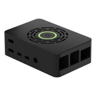 OneNineDesign Pi 4 PowerHAT Gehäuse mit Schalter schwarz