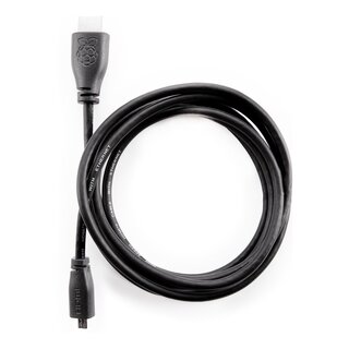 Official Raspberry Pi 4 micro-HDMI Cable 1.0m Black