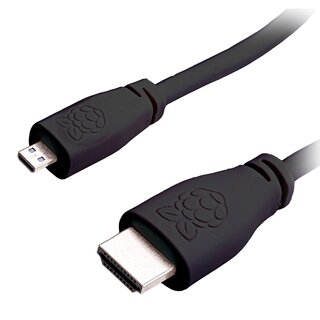 Official Raspberry Pi 4 micro-HDMI Cable 2.0m Black