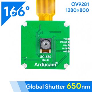 Arducam B0162 1MP OV9281 Monochrome Global Shutter Camera for Raspberry Pi