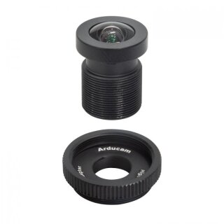 Arducam LN033 90 Degree Wide Angle 1/2.3" M12 Lens with Lens Adapter for Raspberry Pi High Quality Camera
