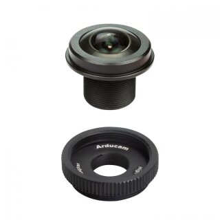 Arducam LN031 180 Degree Fisheye 1/2.3" M12 Lens with Lens Adapter for Raspberry Pi High Quality Camera