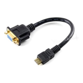 Waveshare 13860 Mini HDMI Male to VGA Female Cable