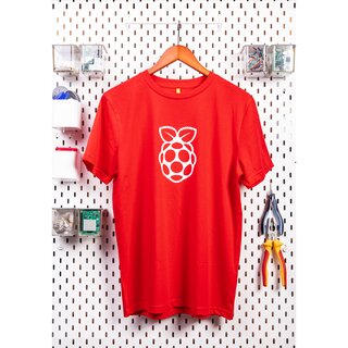 Offizielles Raspberry Pi Logo T-Shirt rot