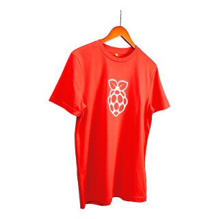 Offizielles Raspberry Pi Logo T-Shirt rot M