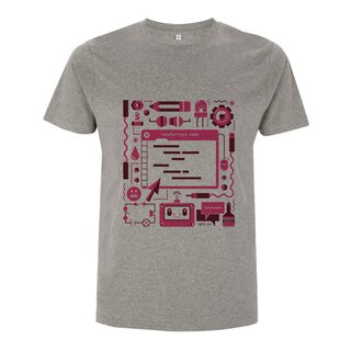 Offizielles Raspberry Pi Colour Code T-Shirt grau
