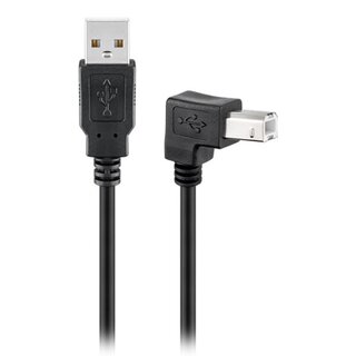 Goobay 93016 USB-B Kabel gewinkelt, USB 2.0, 0,50m