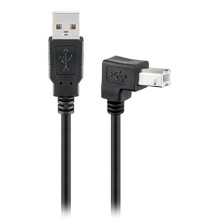 Goobay 50856 USB-B Kabel gewinkelt, USB 2.0, 2,00m