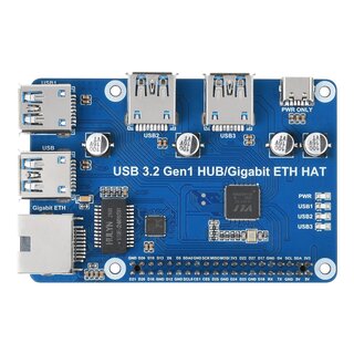 Waveshare 20472 USB 3.2 Gen1 HUB Gigabit ETH HAT