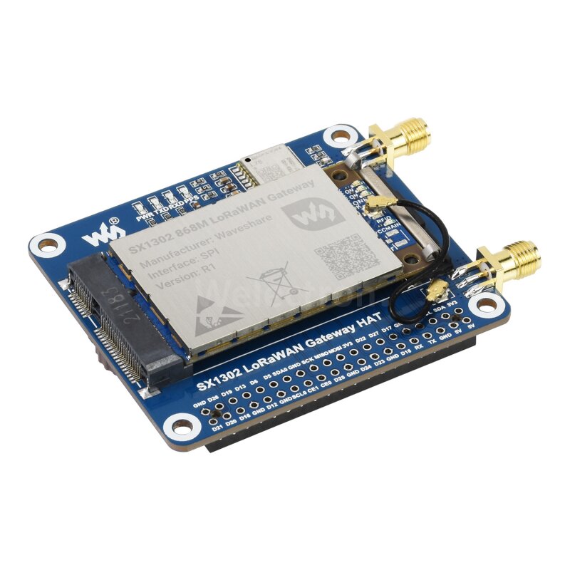 Waveshare 20522 SX1302 LoRaWAN Gateway HAT - Welectron, 119,00 €