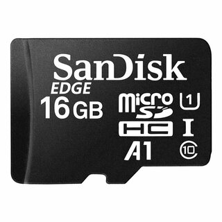 SanDisk Edge microSD Card (NOOBS pre-loaded) 16 GB (with adapter and case)