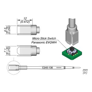 JBC C245-136 SMD-Entltspitze 7,1 x 6,5 mm Sonderform