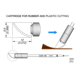 JBC C245-138 Schneidspitze 12,0 x 12,0 mm Klinge