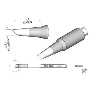 JBC C245-156E Soldering Tip Ø2.4 mm Bevel