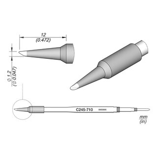 JBC C245-710 Soldering Tip 1.2 mm Bevel