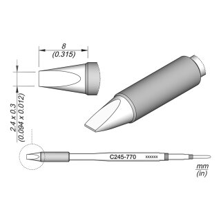 JBC C245-770 Ltspitze 2,4 x 0,3 mm Meiel gerade