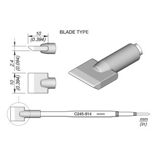 JBC C245-914 Ltspitze 10,0 x 2,4 mm Klinge