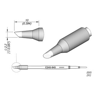 JBC C245-945 Soldering Tip 2.2 mm Bevel