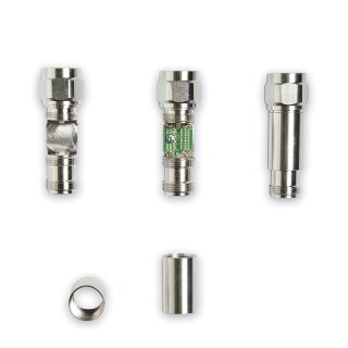 TekBox TBRFH2 Koaxial-HF-Gehäuse zylindrisch N-Male zu N-Female