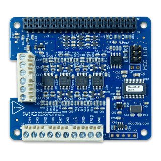 Digilent MCC 118 Voltage DAQ HAT for Raspberry Pi (8 CH 14-bit)