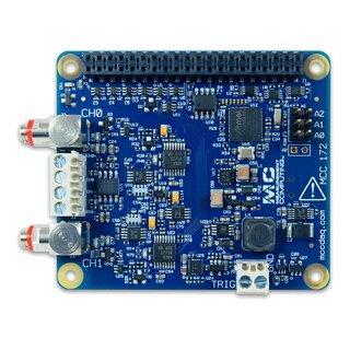 Digilent MCC 172 IEPE Sensor DAQ HAT for Raspberry Pi (2 CH 24-bit) with Coax Cables