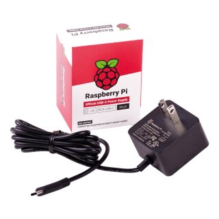 Offizielles Raspberry Pi 4 Netzteil USB-C 5,1V/3A schwarz (US)