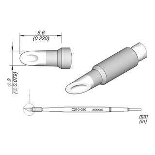 JBC C210-030 Soldering Tip  2.0 mm Spoon