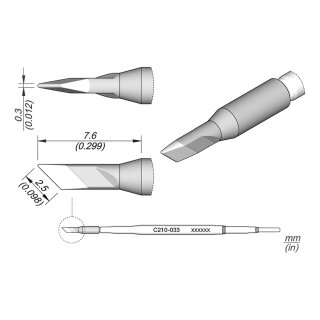 JBC C210-033 Ltspitze 2,5 mm Klinge