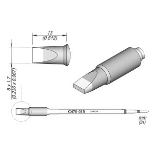 JBC C470-015 Ltspitze 6,0 x 1,7 mm Meiel gerade