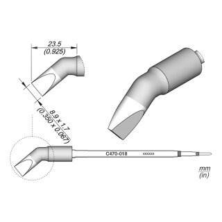 JBC C470-018 Ltspitze 8,9 x 1,7 mm Meiel gebogen