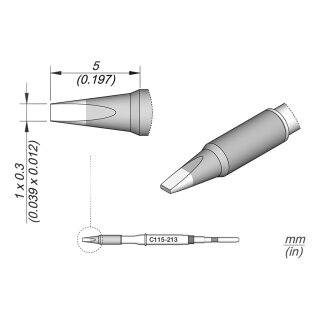 JBC C115-213 Ltspitze 1,0 x 0,3 mm Meiel gerade