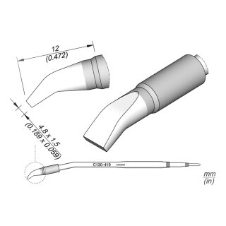 JBC C130-419 Ltspitze 4,8 x 1,5 mm Meiel gebogen