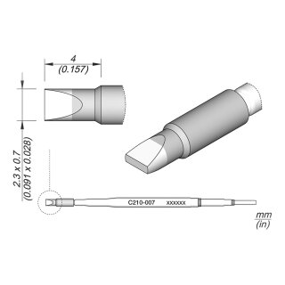 JBC C210-007 Ltspitze 2,3 x 0,7 mm Meiel gerade