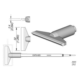 JBC C470-023 Ltspitze 32,2 x 2,4 mm Sonderform klingenfrmig