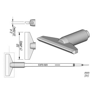 JBC C470-023 Soldering Tip 32.2 x 2.4 mm Special Shape